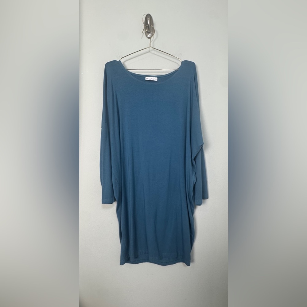 Bryn Walker Alanna Tunic Dress Lagenlook Bamboo Organic Cotton Cocoon Dress Sz M - Picture 3 of 13